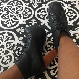 Jeffrey Campbell Black Leather Litas
